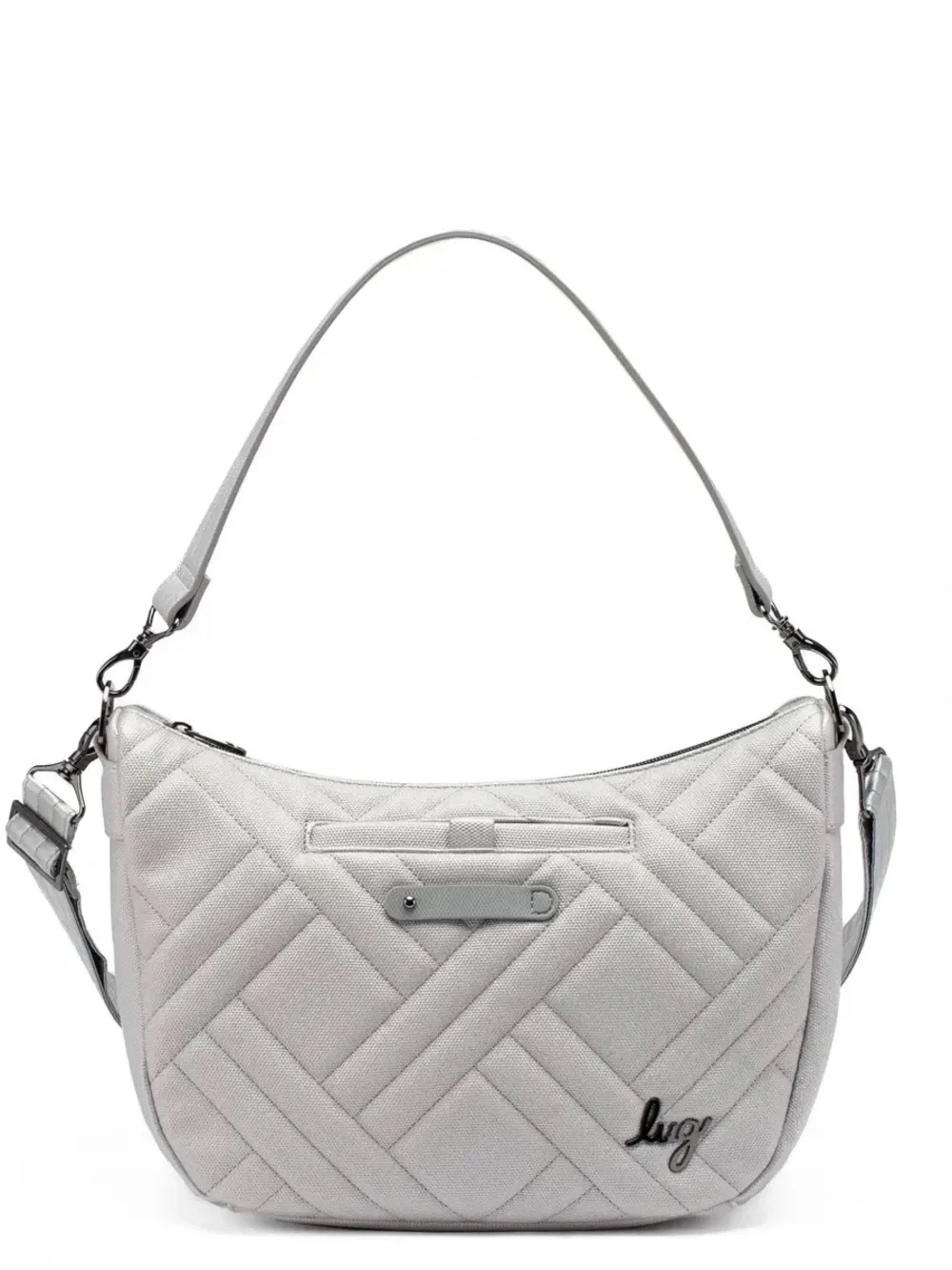 NWT Lug Harmony Matte Luxe VL Crossbody Bag Diamond Silver - Picture 1 of 7